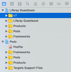 Figure 5: Your project structure should look like this after adding the Guestbook SDK.