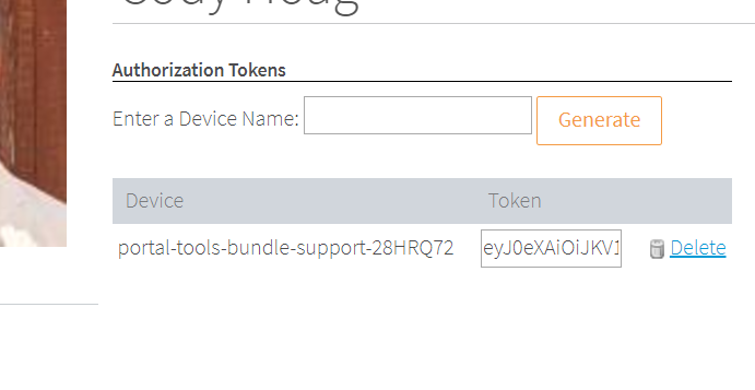 Figure 5: The generated token is available to copy.