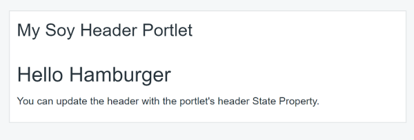 Figure 2: You can change the example portlets header state property on the client side.