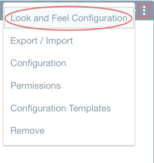 Figure 4: You can find the portlet ID in the the Look and Feel Configuration menu.