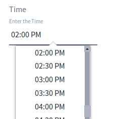 Figure 2: The Alloy UI Timepicker in action.