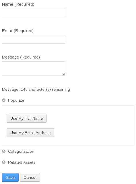 Figure 1: This is how the Add Entry form should appear with the Populate panel expanded.