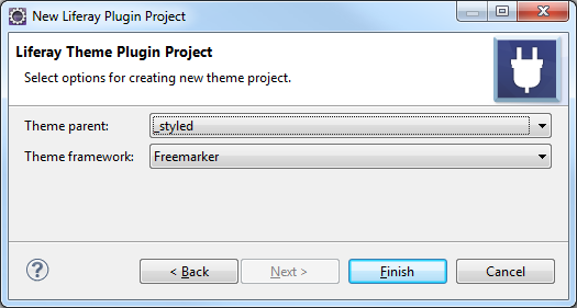 Figure 6: If youre creating a theme, select the theme parent and theme framework.