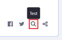 Figure 1: Click the magnifying glass icon to search the current URL using Google Search.