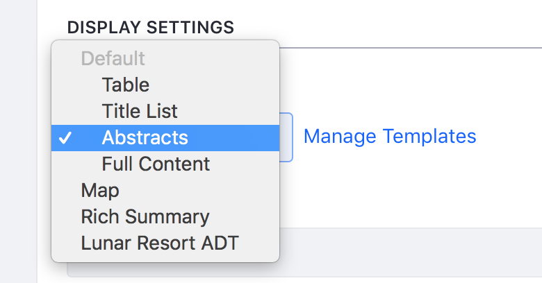 Figure 3: In the Configuration menu of an app, you can edit and manage available ADTs.