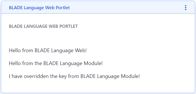 Figure 1: The sample JSP portlet displays three language keys.
