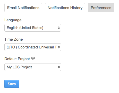Figure 4.21: You can change your LCS accounts general preferences.