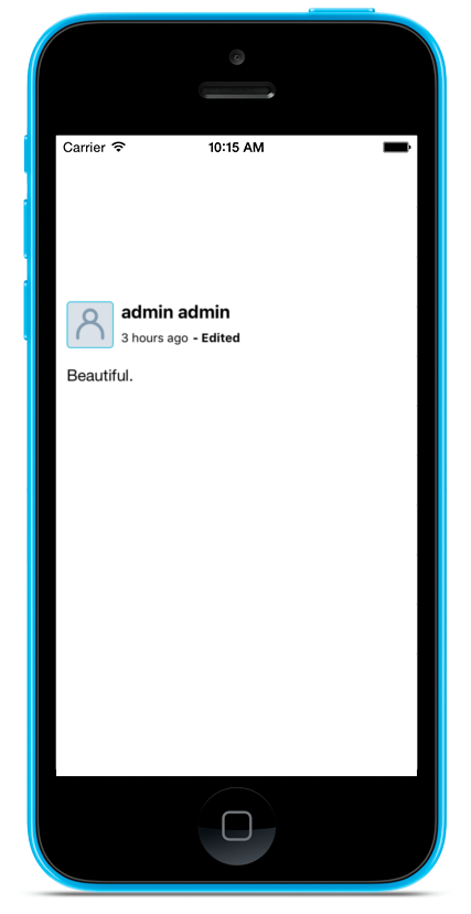 Figure 1: Comment Display Screenlet using the Default Theme.