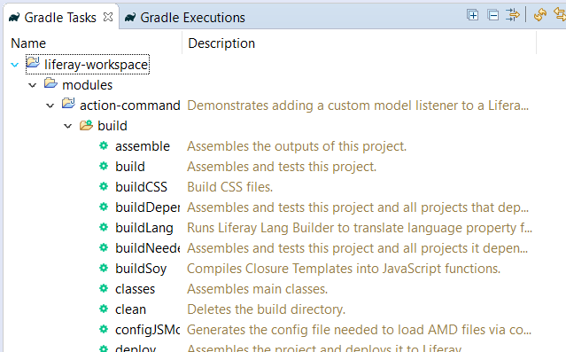 Figure 4: Navigate into your preferred Gradle project to view its available Gradle tasks.