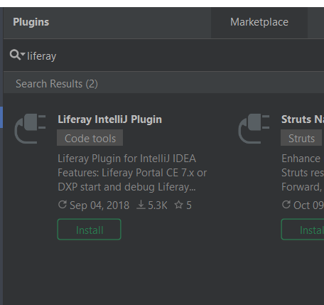 Figure 1: IntelliJ Marketplace offers a streamlined way to install plugins.