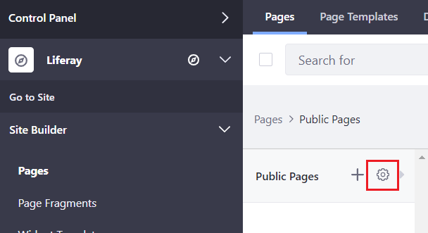 Figure 1: The Look and Feel page set tab.
