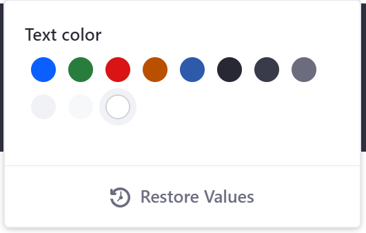 Figure 2: The colorPalette configuration is useful when a color selection is necessary.